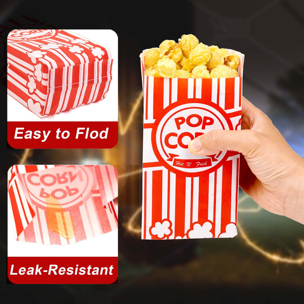 Homrelaxy 144 Pcs Paper Popcorn Bags for Party, 1 oz Individual Servings