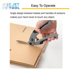 C.JET TOOL 10" Heavy Duty Scissors - Carpet Cutter, Industrial Multipurpose for Cardboard, Leather, Pruning, Gardening - Professional Soft Grip Stainless Steel (Black)