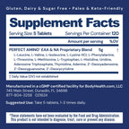 BodyHealth PerfectAmino, Essential Amino Acid with BCAAs + Lysine, Phenylalanine, Threonine, Methionine, Tryptophan, Supplement for Muscle Mass Production, Recovery & Strength (600 ct)