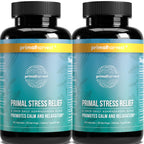 Primal Harvest Stress Relief Supplement for Women and Men Pure Ashwagandha Root Extract, L-Theanine Supplements, 60 Capsules