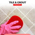 Multi-Purpose Sponges for Cleaning - Red 10 Pack, Large Sponges for Car Washing, Tile & Grout, Bulk Pack Sponge