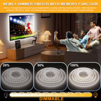 PAUTIX 5V USB LED Strip Light 6.56ft/2m, 640LEDs 1200lm Dimmable COB LED Strip 6000K Daylight White CRI90+ USB Powered Backlight for Sewing Machine,Mirror, Cabinet, Wardrobe, DIY Lighting Project