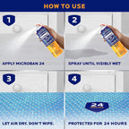 MICROBAN Disinfectant Spray, 24 Hour Sanitizing and Antibacterial Sanitizing Spray, Citrus Scent, 2 Count (15oz Each) (Packaging May Vary)