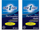 A Day Men's Pre-Conception Health Multivitamin to Support Healthy Sperm,Supplement for Men with Vitamin C,Vitamin E,Selenium,Zinc,and Lycopene,30 Count (Pack of 2)