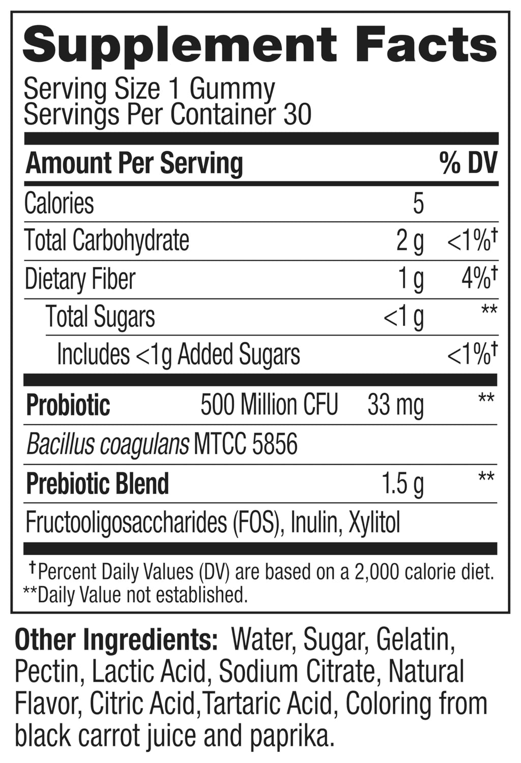 OLLY Probiotic + Prebiotic Gummy, Digestive Support and Gut Health, 500 Million CFUs, Fiber, Adult Chewable Supplement for Men and Women, Peach, 30 Day Supply - 30 Count (Pack of 12)