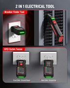 KAIWEETS Circuit Breaker Finder Tool Kit, GFCI Outlet Tester with Dual-Sided LED Indicators, Electrical Circuit Tracer Tool with Flashlight, Includes Carrying Case and Adapters- KT302P