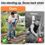 AgroPro Hoe Garden Tool, Heavy Duty Garden Hoe for Weeding, Metal Garden Hoe with Long Handle, 58 Inches