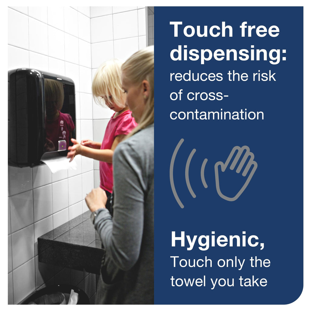 Tork Matic Paper Towel Dispenser, Intuition Sensor, Black, Elevation, H1, non-contact One-at-a-Time dispensing, 5511282