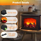 Fireplace Lanterns Decorative,Small Fake Fire Place Lamp,LED Flame Effect