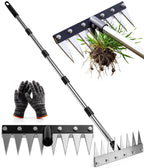 Weeding Rake Puller Tool for Garden,Heavy Duty Iron Weed Puller Cutter Tool