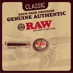 RAW Cones Classic King Size - 150 Pack - Slow Burning Pre Rolled Paper with Tips and Packing Tubes Included