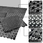 RITOLLO Modular Interlocking Cushion Drainage Floor Tiles, 16-Pack 11.8"x11.8" PVC Raised Non-Slip Interlocking Mats with Drain Holes for Deck, Pool, Garage, Shower, Patio, Bathroom, Sauna, Yard