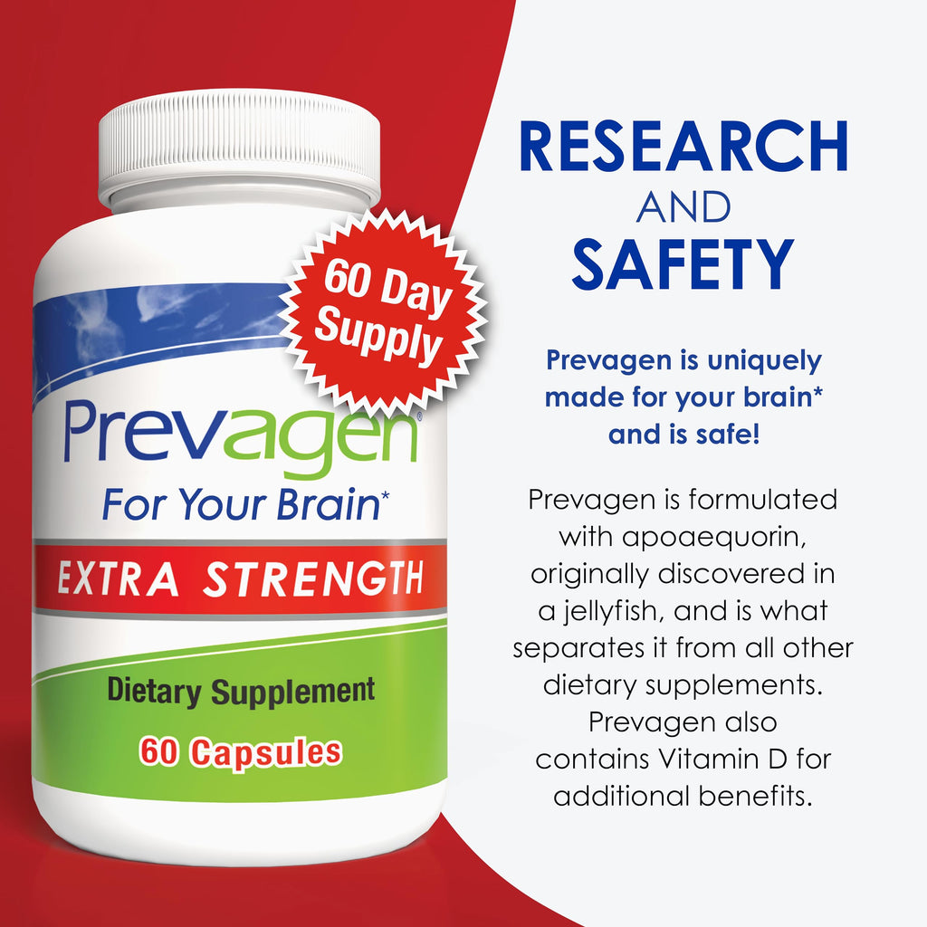 Prevagen Extra Strength - 60 Capsules (2 Month Supply) | Formulated for Your Brain | 20mg of Apoaequorin Plus Vitamin D3