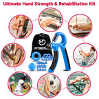 FitBeast Grip Strengthener Forearm Strengthener Hand Grips Strengthener Kit - 5 Pack Adjustable Resistance (Light Blue)
