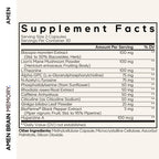 Amen Brain Memory Supplement- Bacopa, Lion’s Mane, Alpha-GPC, Citicoline, Phosphatidylserine, Rhodiola, Ginkgo, BioPerine, Huperzine A - NSF Certified Cognition & Mind Vitamins, Non-GMO - 60 Capsules