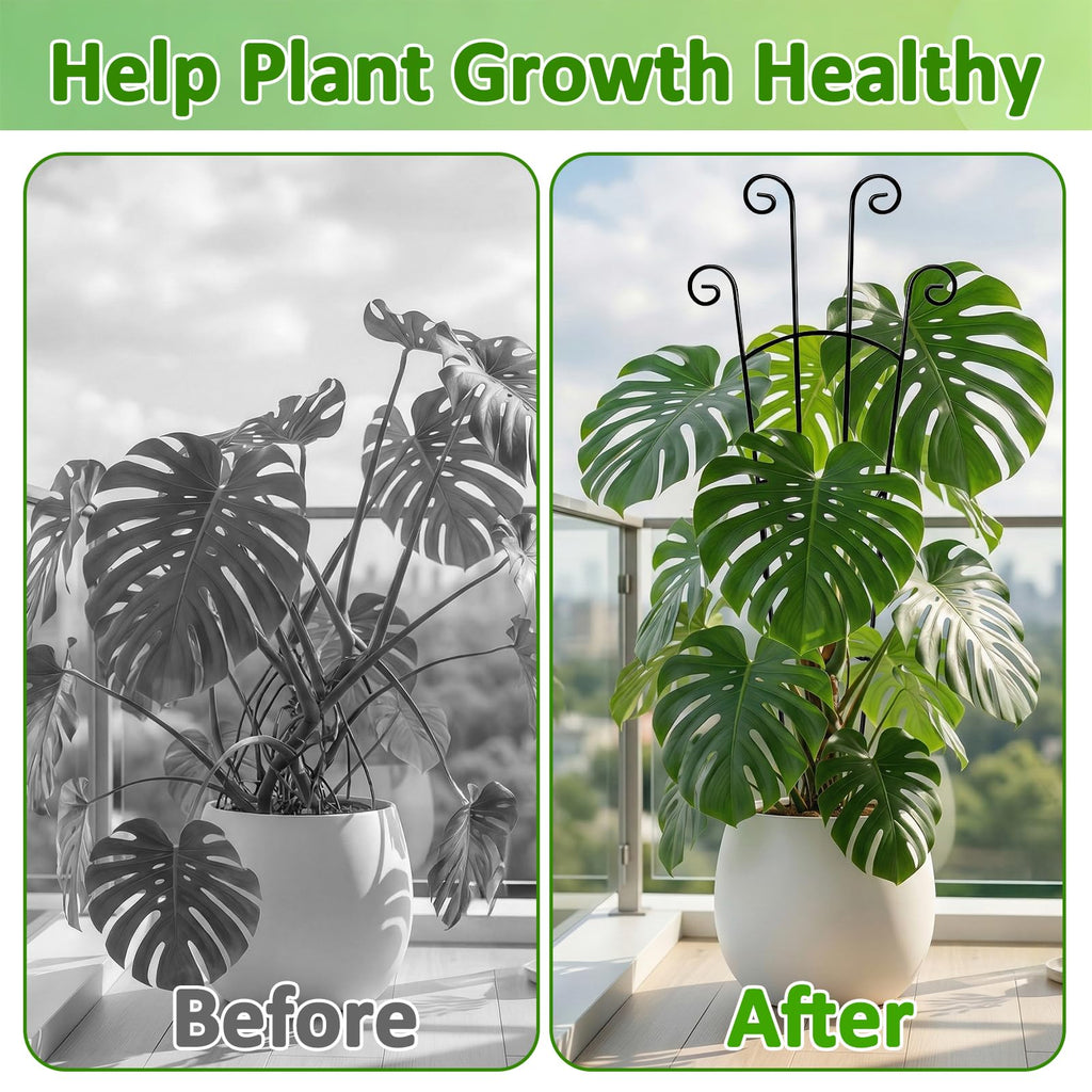 Monstera Plant Support - 32.6 Inch Tall Trellis with 2 Pack Plant Stakes for Your Large Climbing Monstera Deliciosa | Indoor Plant Climbing Frame for Potted Growth