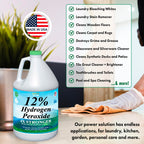 Nature's Freedom 12% Hydrogen Peroxide, Food Grade H2O2 and Purified Water Only, 4 Gallons Solution