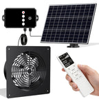 Solar Powered Fan for Chicken Coop with Remote 3 Modes, Intake & Exhaust