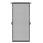 MAGZO Hanging Screen Door, Fits Door Size 28" x 80" (Curtain Size 30'' x 81''), Upgraded Fiberglass Mesh Net with Tension Rod&Hook&Loop (One Piece Can be Installed in 2 Ways), Weighted Bottom, Grey