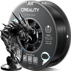 Official Creality PETG 3D Printer Filament 1.75mm 1KG (2.2lbs), High Precision, Strong Toughness, Odorless, Better Flow, Moistureproof 3D Printing CR PETG Filament, Black