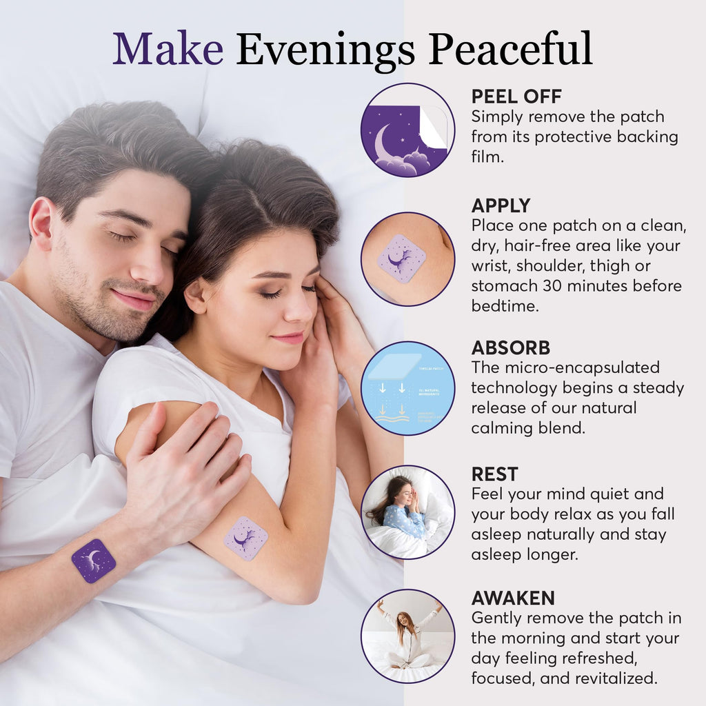 ZOVIRA Sleep Patches for Adults - Melatonin Free | Magnesium, Lavender & Ashwagandha | Non-Habit Forming Transdermal Sleep Aid | Hypoallergenic | 28 Count - Pack of 1