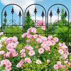 3 Packs Metal Garden Trellis for Climbing Plants (65.3'' x 40'') Rustproof Metal Garden Flower Rose Trellis, Outdoor Climbing Clematis Trellis Cucumbers Support for Courtyards Lawns