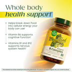 MegaFood Balanced B Complex - B Complex Vitamin Supplement - 8 B Vitamins Including Vitamin B6, Vitamin B12, Folate, Biotin & More - Supports Cellular Energy Production - Vegan, Gluten Free - 60 Tabs
