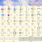 215pcs Crystal Suncatcher Craft Kit Rainbow Prisms Beads DIY Window Decor