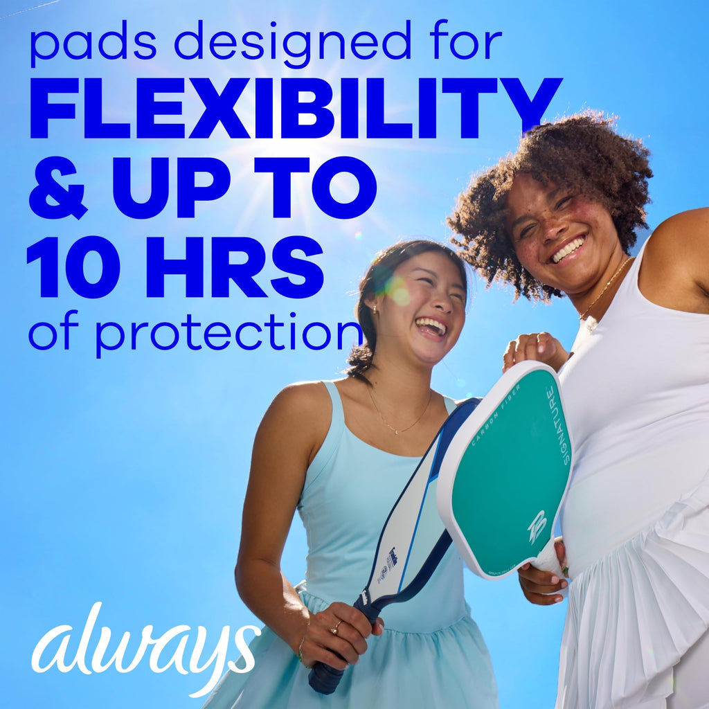 Always Infinity FlexFoam Pads for Women, Size 2, Heavy Pad with Wings, Unscented, Up to Zero Feel, Zero Leaks, 96 Count (3 Packs of 32)