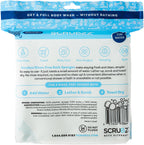 Scrubzz Disposable No Rinse Bathing Wipes - All-in-1 Single Use Shower Wipes, Simply Dampen, Lather, and Dry Without Shampoo or Rinsing (Unscented, 3-Pack)