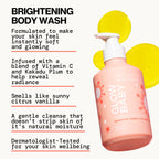 Pacifica Glow Baby Brightening Body Wash – Vitamin C & AHA Exfoliating Body Wash for Glowing Skin, Moisturizing Daily Shower Gel for Dull Dry Skin, Niacinamide & Kakadu Plum, Vegan, 10 oz