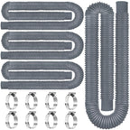 Btanadi 1.5" x 59" Above Ground Pool Hoses Heavy Duty, Replacement Hose Leak-Proof for Filter Pumps & Salt Systems, Pool Hoses for Above Ground Pools with 8 Metal Clamps（Gray,4Pcs)
