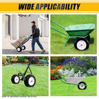 MZREXN 14.5" Flat-Free Wheelbarrow Tire and Wheel 4.00-8" Solid Tire