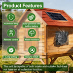 Ereto 15W Dual Solar Powered Fan with programmable Remote with 3 Mode
