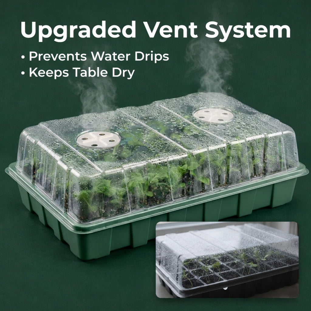 Gardzen 10 Pack 40 Cell BPA Free Seed Starter Tray Kit