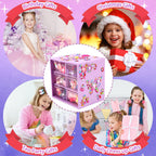 Toddler Girl Toys for Ages 5-7 Littler Girls Jewelry Set,51Pcs Kids Toy for Girls Age 8-10 Clip on Earrings,Princess Toys Adjustable Ring,Girl Toy Age 3 4 5 6-8 Year Old Christmas Birthday Gifts