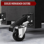 SPACECARE Workbench Casters Retractable Casters Kit 900Lbs, 4 Heavy Duty Casters Side Mounted All Steel Construction Urethane, Bonus Install Template, 4 Pack