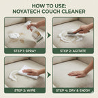 NOYATECH Couch Cleaner and Stain Remover Spray – Professional Strength, Multi-Surface Fabric and Upholstery Cleaner – Pet-Safe, Non-Toxic, Quick-Drying for Couches, Sofas & Car Interiors (combo)