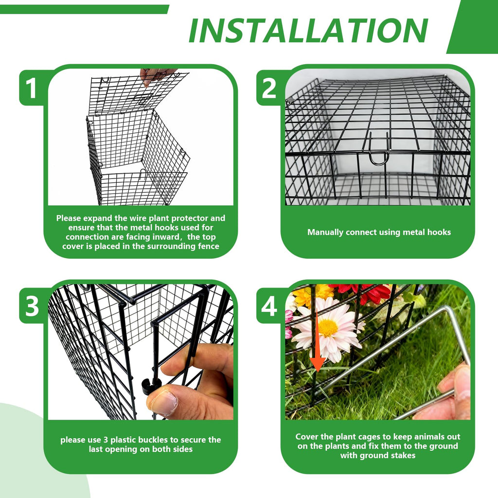 Metal Plant Cages for Outdoor Plants, Garden Cloches for Plants Rustproof