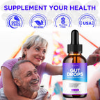 Gut Drops, Official Gut Drops Liquid Supplement Advanced All Natural Vitamin Formula, GutDrop Maximum Strength Biome Support for Health Energy and Wellness Support for Men and Women (30 Servings)