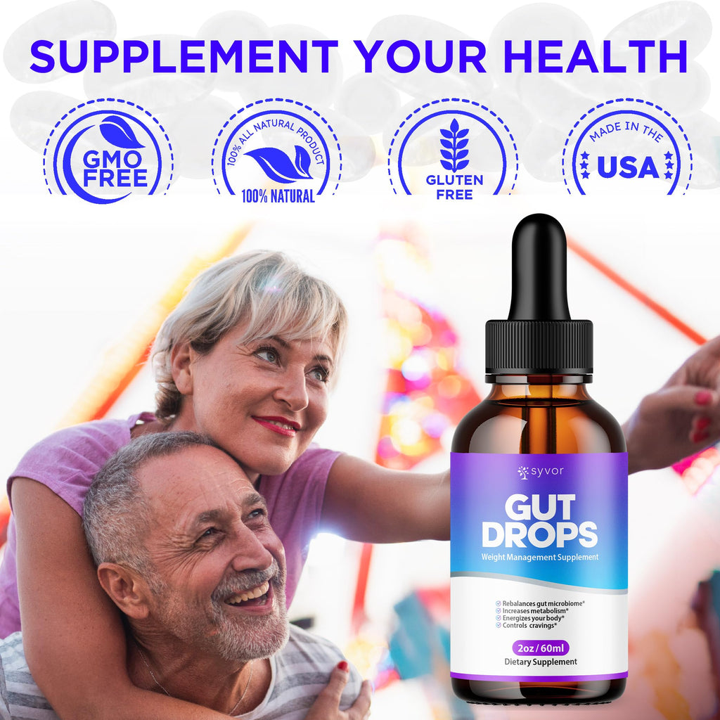(2 Pack) Gut Drops, Official Gut Drops Liquid Supplement Advanced All Natural Vitamin Formula, GutDrop Maximum Strength Biome Support for Health and Wellness Support for Men and Women (60 Servings)