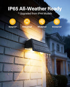 Toeuie Solar Fence Lights Outdoor, 12 Pack 100LM Fence Lights Solar Powered Waterproof, 9 Color Modes, Up & Down LED Focused Beam, 12H Dusk to Dawn Glow for Pool/Patio/Wall/Backyard - Black