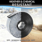 Poolvio Backwash Hose 1-1/2" x 100 ft, Heavy-Duty Lay-Flat Reinforced PVC Discharge Hose with 2 Stainless Steel Thumb Screw Clamps, Leak-Resistant for Inground & Above-Ground Pool Filters