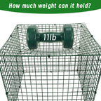 Plant Protectors from Animals - DIY Reusable Plant Cages for Outdoor Plants, Square Mesh Plant Covers Kits, 12"x12" Panels (6/18/30 Pcs) (18, Dark Green)