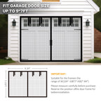 Magnetic Garage Door Screen for 1 Car 9x7 ft Single Garage Door Mesh Screen Curtain Cover Kit with Hook and Loop, Black
