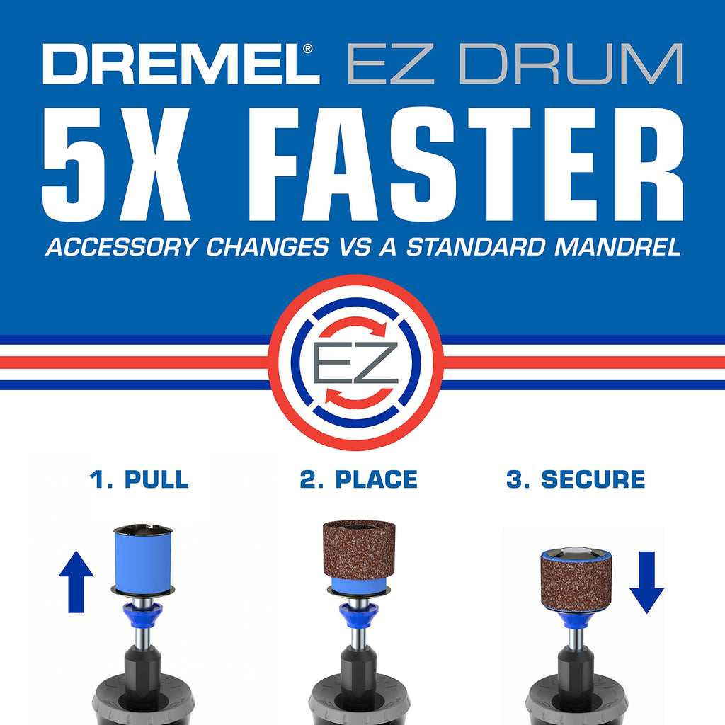 Dremel EZ725 70-Piece All-Purpose Rotary Tool Accessory Set With Storage Kit - EZ-Lock And EZ Drum For Faster Accessory Changes - Perfect for Cutting, Polishing, Cleaning, And Sanding