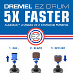 Dremel EZ725 70-Piece All-Purpose Rotary Tool Accessory Set With Storage Kit - EZ-Lock And EZ Drum For Faster Accessory Changes - Perfect for Cutting, Polishing, Cleaning, And Sanding