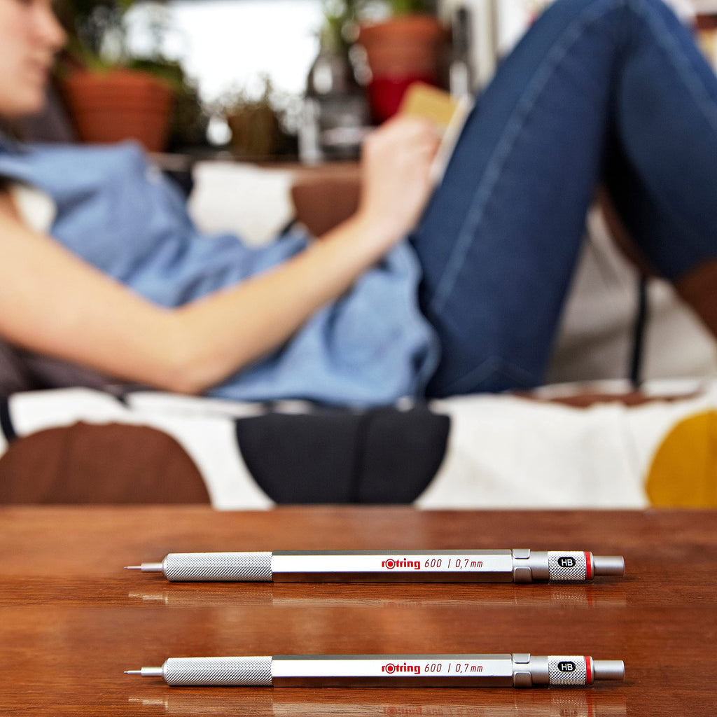 Rotring 600 Mechanical Pencil 0.5 mm Blue Full-Metal Pencil Body Hexagonal Drafting Stocking Stuffer Holiday Gifts for College Students Christmas Gifts for Teachers