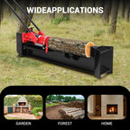 GarveeTech 12 T Hydraulic Log Splitter Wood Cutter, Manual Log Splitter with Horizontal Full Steel Beam & Built-in Wheel