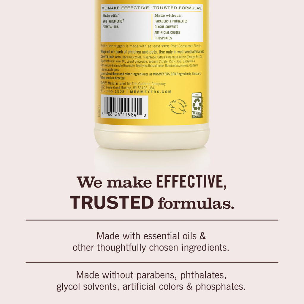 Mrs. MEYER'S CLEAN DAY Multi-Surface Everyday Cleaner, Dandelion Scent, 16 Fl Oz Bottle - 3 Pack